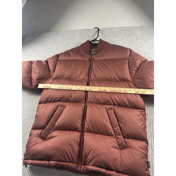 Eddie Bauer Original Down Bomber Jacket 650 FP Puffer Deep Mahogany Medium NWT - Picture 8 of 11